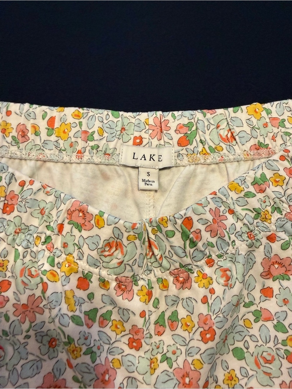 NWT LAKE Pajamas Pima Shorts Set Elizabeth Floral Small - Picture 7 of 15